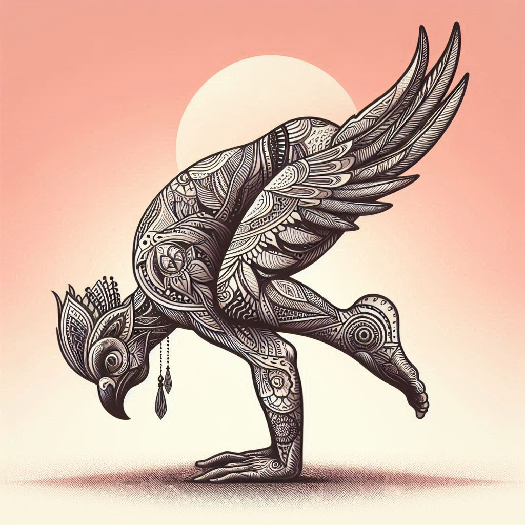 Crow Pose Mythology decorative